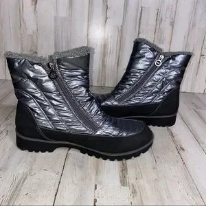Jambu Women's Snowbird Weather Ready Snow Boot - Double Side Zip, Memory Foam, All Terra Traction